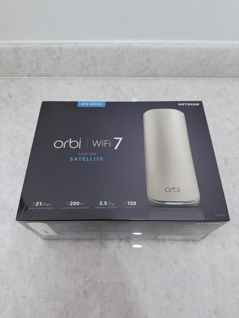 Netgear Orbi RBE870 Wifi 7 Router Add-On Satellite