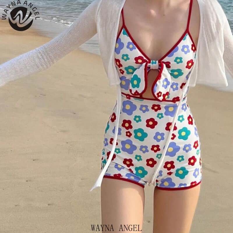 One piece Floral Swimwear (Category: Bikinis & Swimsuits) located in Mandaluyong City. Submitted by cxia_style (Listing ID 1435454232, Image 2). Description: details: ୨ৎ padded ୨ৎ nylon fabric ୨ৎ adjustable strap ୨ৎ slight stretch ୨ৎ with bow.