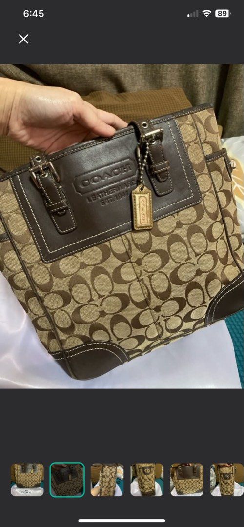Original Coach shoulder bag (Category: Shoulder Bags) located in Quezon City. Submitted by shindreicloset (Listing ID 1435445908, Image 2). Description: Original coach shoulder bag kasya laptop and ipad what you see is what you get super durable with dust bag super linis ng loob.