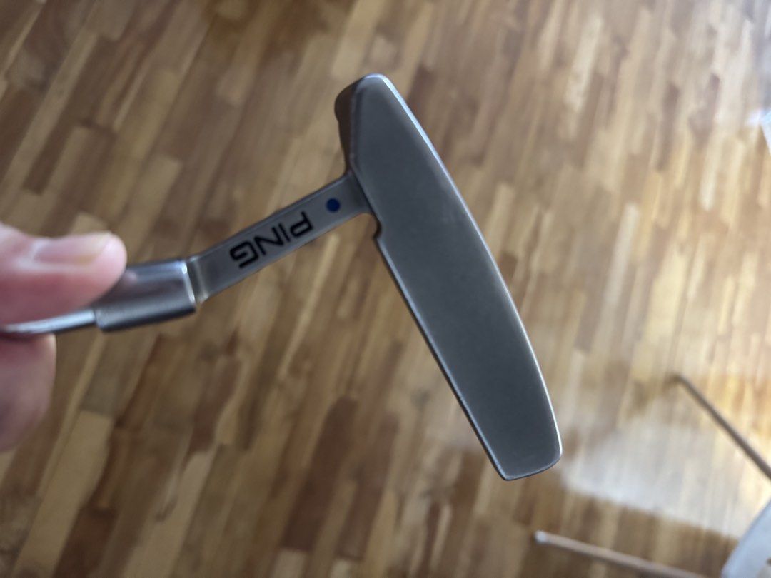 Ping Karsten Anser 2 Putter (Category: Golf) located in Manila. Submitted by joma9 (Listing ID 1435520368, Image 2). Description: Ping Karsten Anser 2 putter with a Golf Pride Tour SNSR grip. The putter features the Karsten logo and "Since 1959" inscription. The grip is black and gray with yellow accents. The putter head is silver..