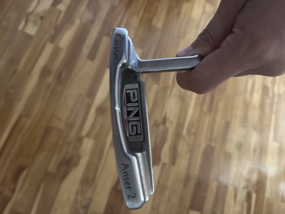 Ping Karsten Anser 2 Putter (Category: Golf) located in Manila. Submitted by joma9 (Listing ID 1435520368, Image 3). Description: Ping Karsten Anser 2 putter with a Golf Pride Tour SNSR grip. The putter features the Karsten logo and "Since 1959" inscription. The grip is black and gray with yellow accents. The putter head is silver..