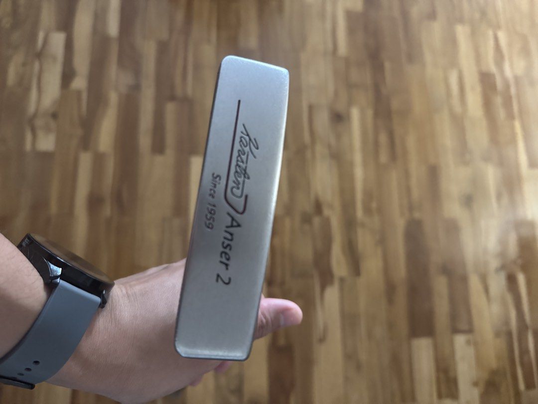 Ping Karsten Anser 2 Putter (Category: Golf) located in Manila. Submitted by joma9 (Listing ID 1435520368, Image 1). Description: Ping Karsten Anser 2 putter with a Golf Pride Tour SNSR grip. The putter features the Karsten logo and "Since 1959" inscription. The grip is black and gray with yellow accents. The putter head is silver..