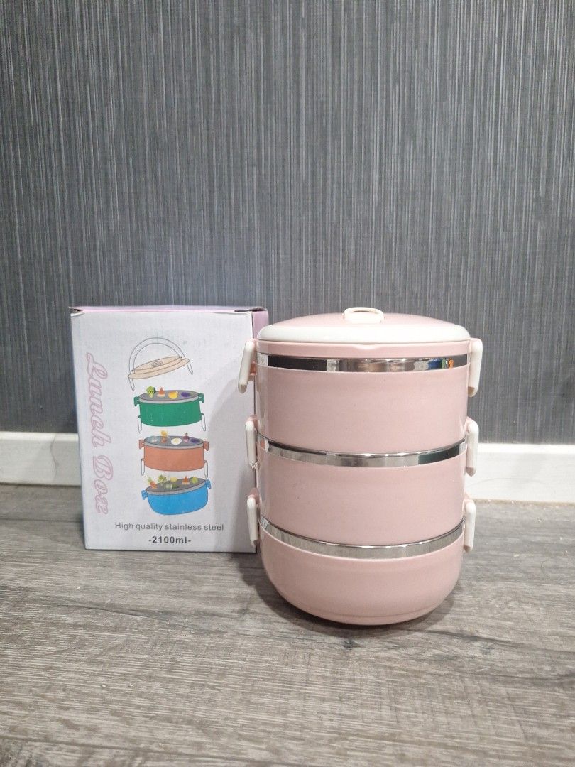 Pink Stainless Steel Lunch Box