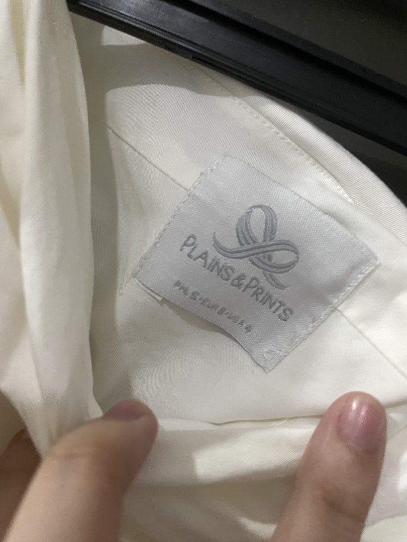 Plains & Prints White One-Shoulder Dress (Category: Dresses) located in Rizal. Submitted by ethriftstudios (Listing ID 1435446490, Image 3). Description: See stains in last photo.
