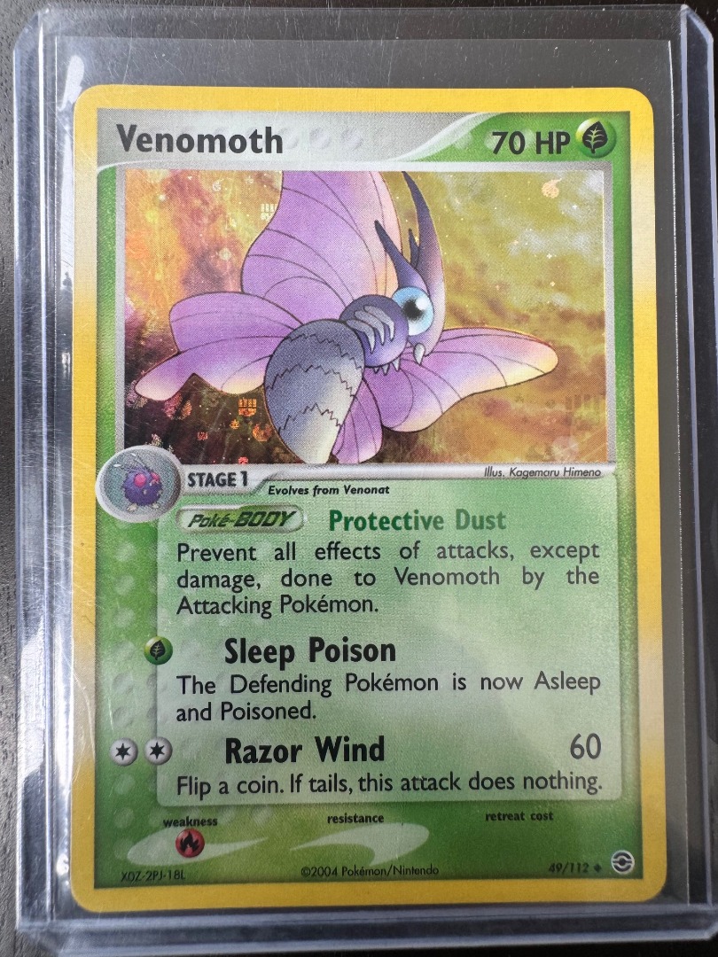 Pokemon Card Venomoth 49/112 EX FireRed & LeafGreen 2004 Vintage Grass ...