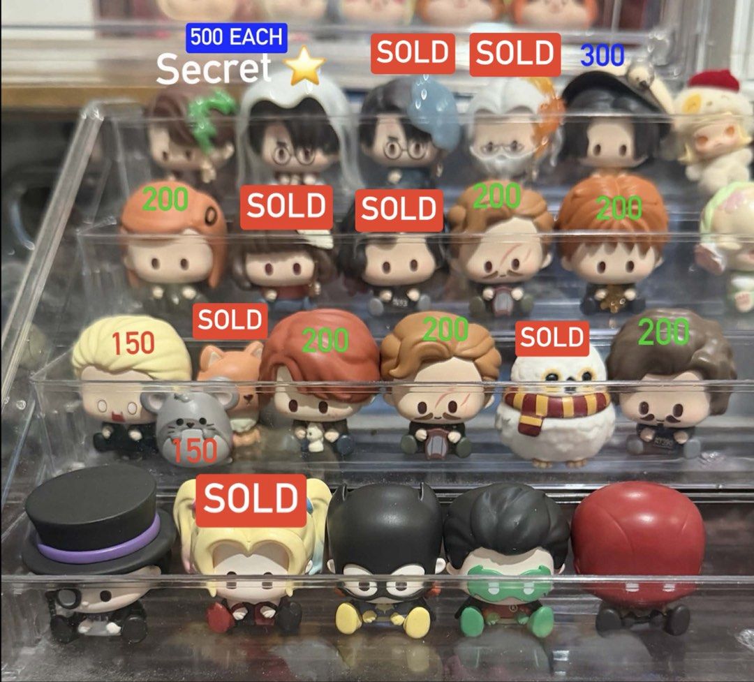 Popbeans Series (Batman, Harry Potter, Popmart) (Category: Designer & Blind Box Toys) located in Manila. Submitted by oanrela97281 (Listing ID 1435517194, Image 3). Description: Popbeans Series available Harry Potter, Batman, Popmart Prices indicated sa picture More discount for bulk Also available Popmart Figs Hirono Skullpanda Kubo Hacipupu Dimoo Nyota Angono location— lalamove jnt pwede.