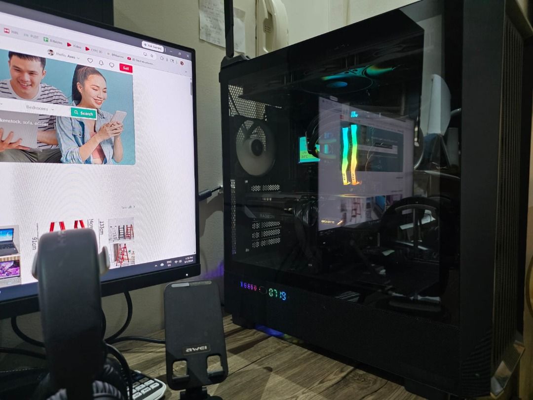 Practical Gaming PC + Work Desktop PC (Entry High End) (Category: Desktops) located in Quezon City. Submitted by aresxt (Listing ID 1435427228, Image 2). Description: Selling my well-planned, high-performance desktop PC. Built recently for heavy workloads and professional use. I’m honestly hesitant to let this go. Current component prices remain elevated (largely driven by AI-related demand for chips), so this system was carefully optimized for p
