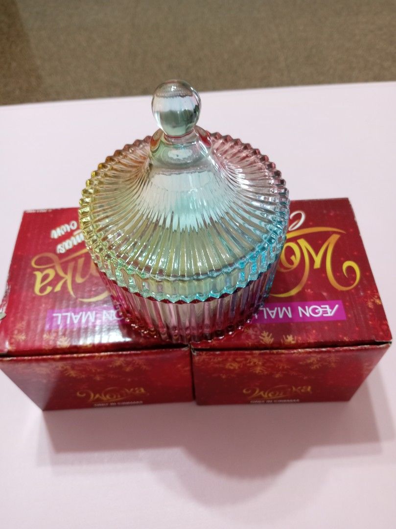 Rainbow Glass Candy Jar with Lid442080003422300165