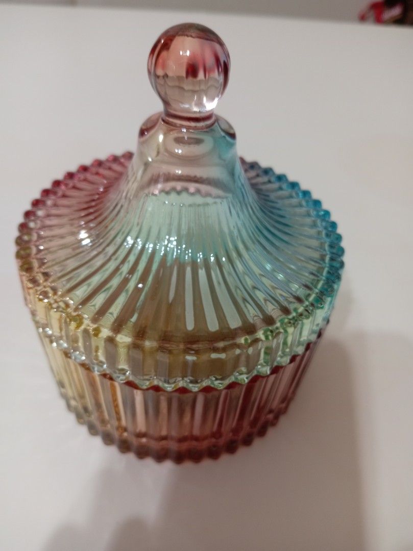 Rainbow Glass Candy Jar with Lid442080003422300160