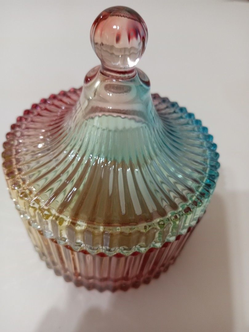 Rainbow Glass Candy Jar with Lid442080003422300166