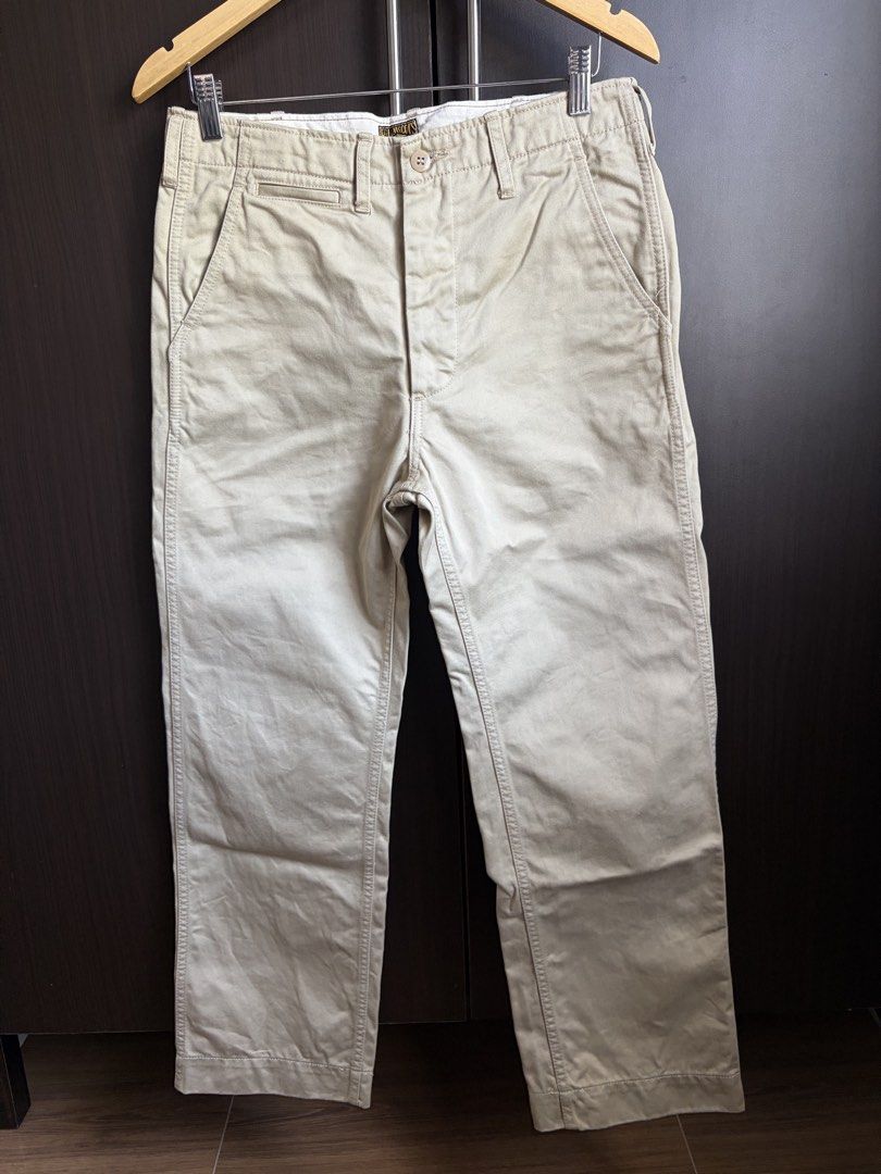 Real McCoy's Khaki Chinos (Category: Chinos) located in Urdaneta. Submitted by theoldmanstore (Listing ID 1435518202, Image 1). Description: - Authentic Real McCoy's chino pants - Neutral beige color - Button closure - Classic five-pocket design - Real McCoy's label visible - Well-made and durable - Perfect for everyday wear.