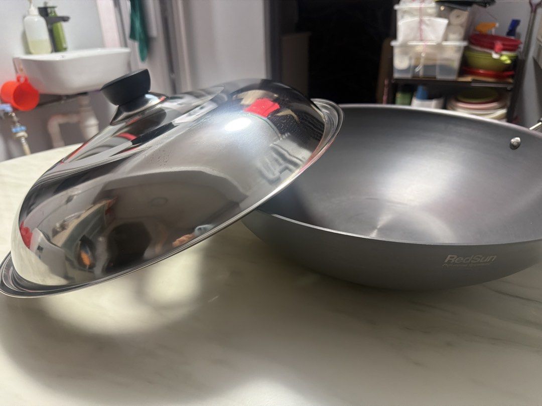 Red Sun Non-Stick Wok with Lid442297176095477761