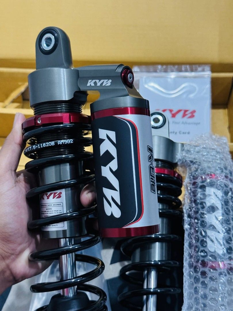 RUSH!! KYB ELITE ORIGINAL SHOCK 305mm (Category: Suspension Parts & Accessories) located in Quezon City. Submitted by greyson_12gmail.com (Listing ID 1435426672, Image 3). Description: RUSH SALE! Mabilisan. 7,900 pesos fixed. BRANDNEW! KYB ELITE 305mm fully adjustable FOR AEROX/NMAX ANY VERSION. No issue! Check nyo na lang market price nyan Never nagamit RFS: Mag straight Rcb or Trc .