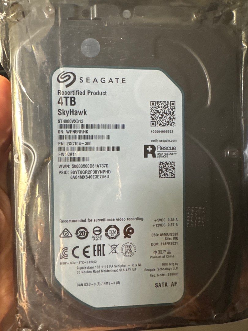 Seagate SkyHawk 4TB Hard Drive442347111161548800
