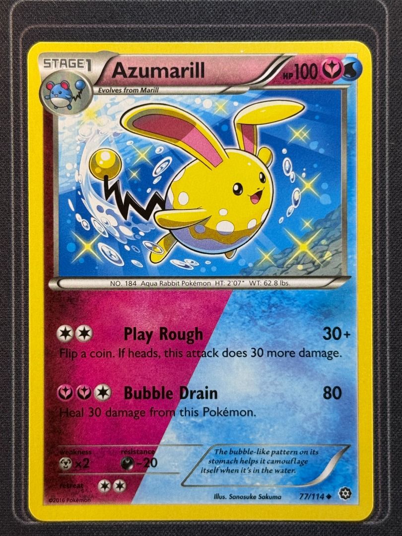 Shiny Azumarill Fairy-type - Pokemon Card Steam Siege 77, Hobbies ...
