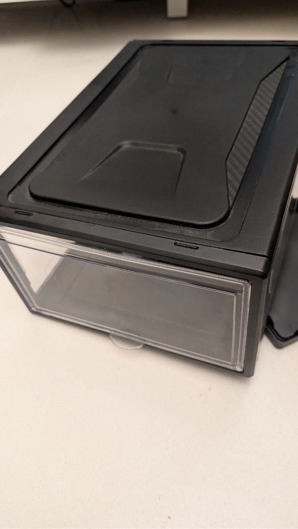 Stackable Shoe Storage Box - Black442065926184642561