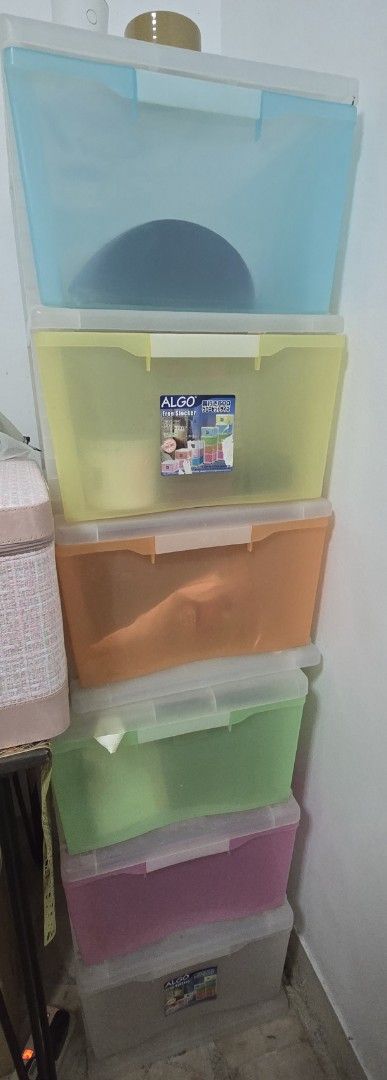 Stackable Storage Boxes - Assorted Colors
