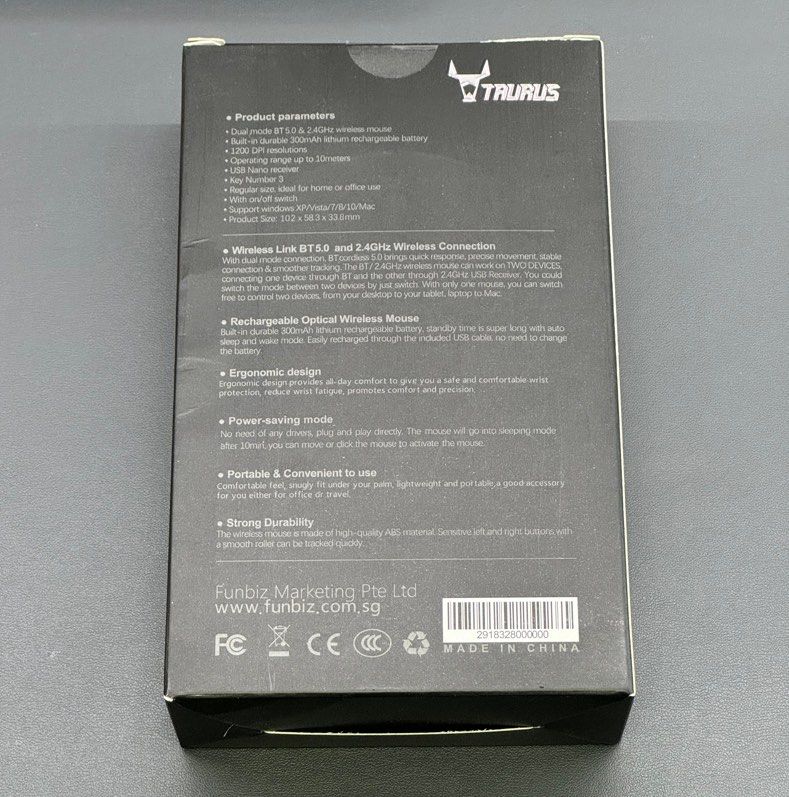 Taurus Rechargeable Wireless Mouse442015676315084801