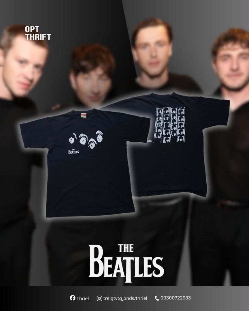 The Beatles Michael Athletic Dept T-Shirt (Category: Tshirts & Polo Shirts ) located in Manila. Submitted by opthrift.shop (Listing ID 1435520051, Image 1). Description: - The Beatles graphic t-shirt - Size: XXL - Brand: Michael Athletic Dept. - Material: 100% cotton - Design: Band graphic on front, film strip design on back.