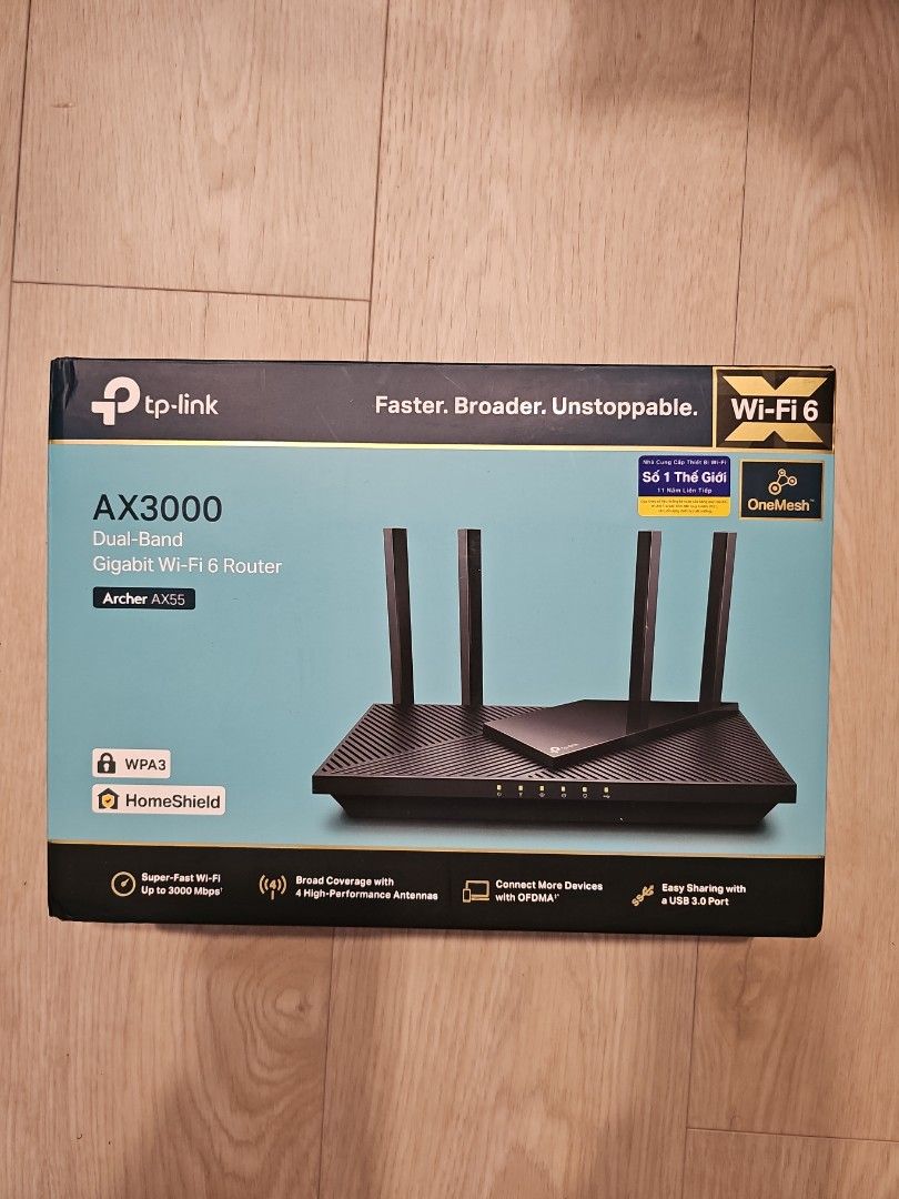 Tp-Link Archer AX55 AX3000 Dual-Band Gigabit Wi-Fi 6 Router