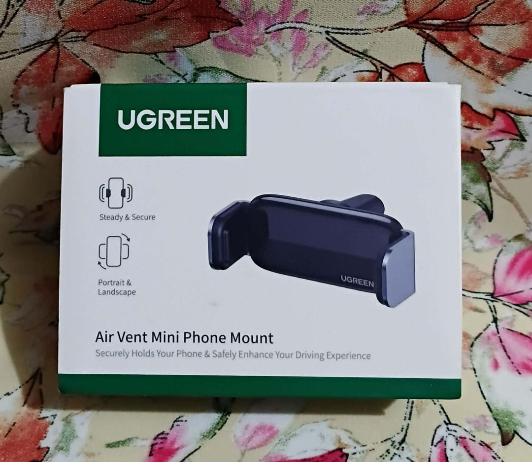 UGREEN Air Vent Mini Phone Mount (Category: Mounts & Holders) located in Manila. Submitted by paulaaa_c (Listing ID 1435361908, Image 2). Description: -Steady & Secure -Portrait & Landscape -Securely Holds Your Phone & Safely Enhance Your Driving Experience PRODUCT HIGHLIGHTS: Condition: 100% Brand New Quality: Premium / High Quality Warranty: With Replacement Warranty for peace of mind Availability: Ready stock for same-day delivery!.