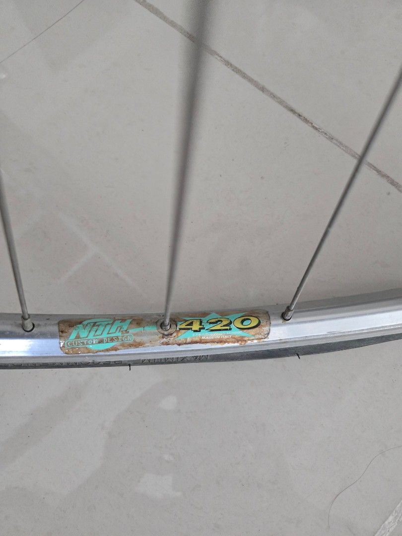 Vintage Bianchi Road Bike (Category: Bicycles) located in Cavite. Submitted by pedor2 (Listing ID 1435343085, Image 2). Description: - Classic road bike with orig celeste green paint. - campagnolo mirage groupset - bianchi rims -Campagnolo toe cage - Brooks saddle - orig campagnolo water bottle - Ditto drop bar with Brooks tape.