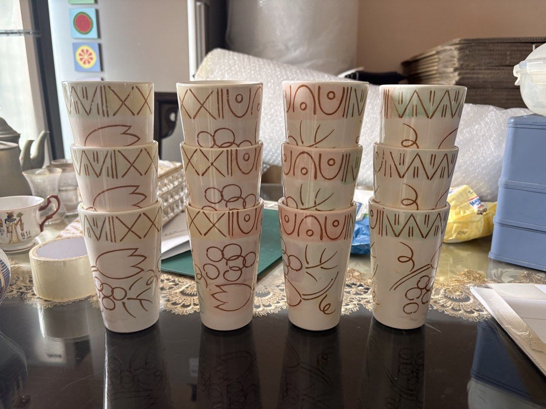 Vintage Ceramic Cups - Set of 12