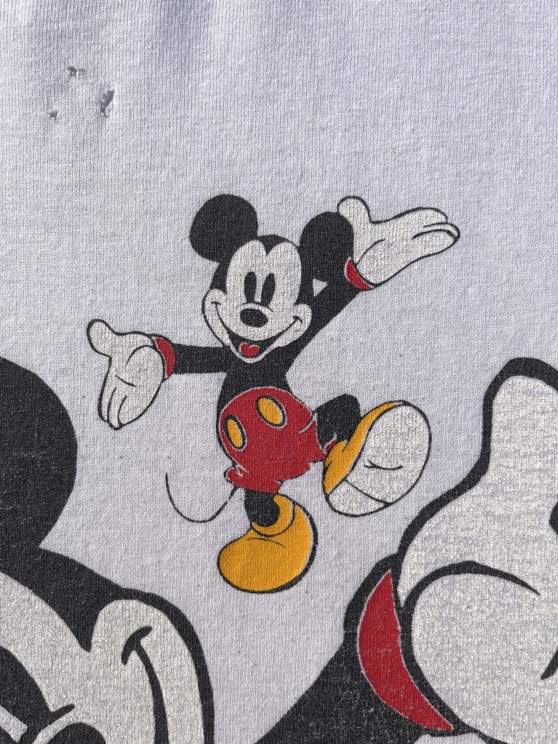 Vintage Mickey Mouse tee shirt (Category: Tshirts & Polo Shirts ) located in Santa Rosa. Submitted by arvintage.ph (Listing ID 1435348699, Image 3). Description: Tagged: XL on tag Width 23” | Length 29.5” Condition: Vintage. Single stitched Issue(s): Crackprint & holes.
