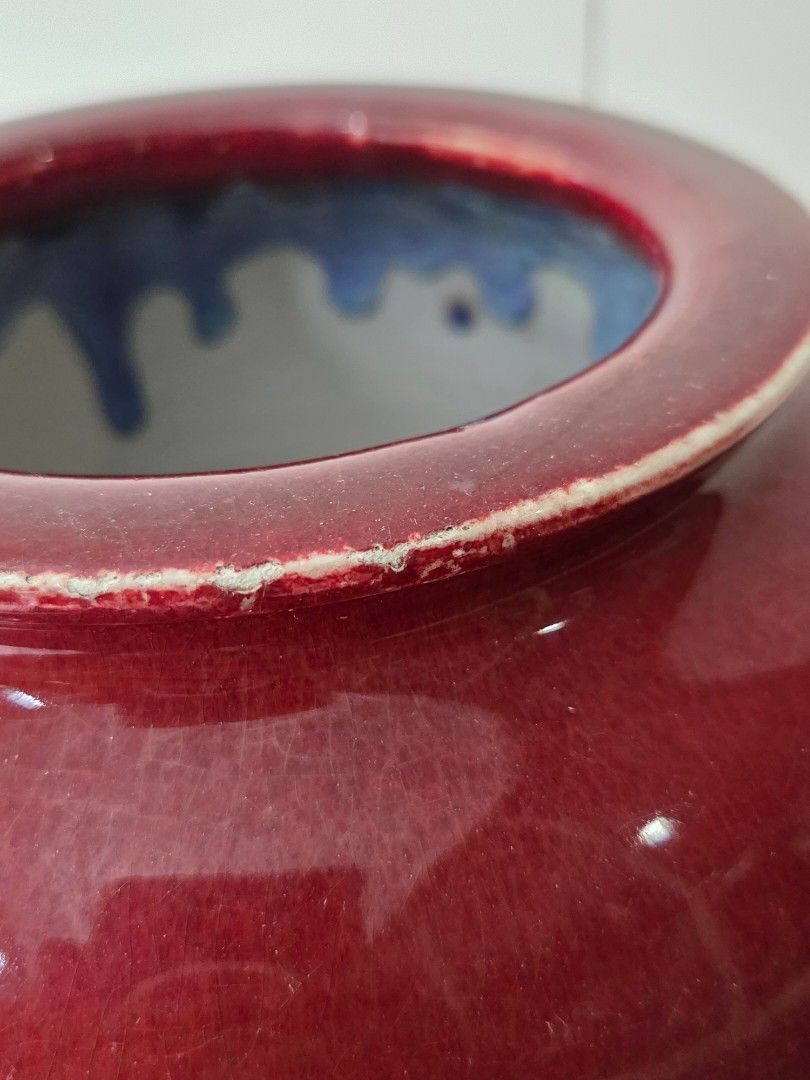 Vintage Red Ceramic Vase442050953945425922