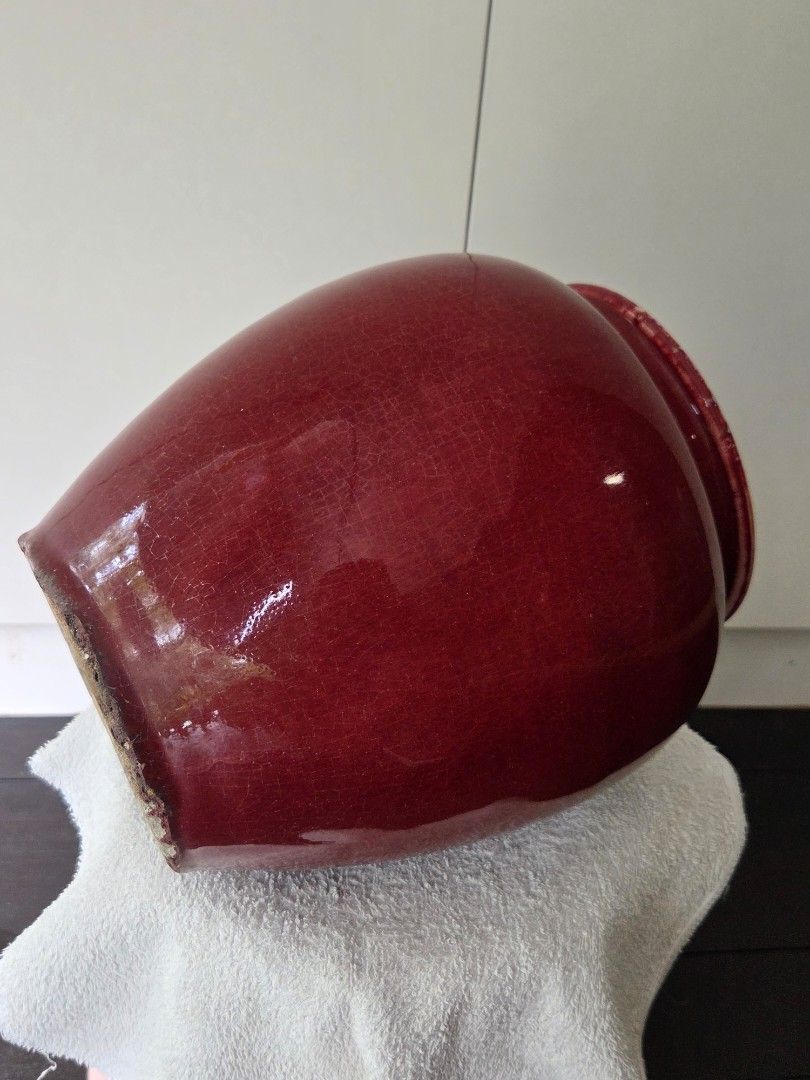 Vintage Red Ceramic Vase442050953945425921