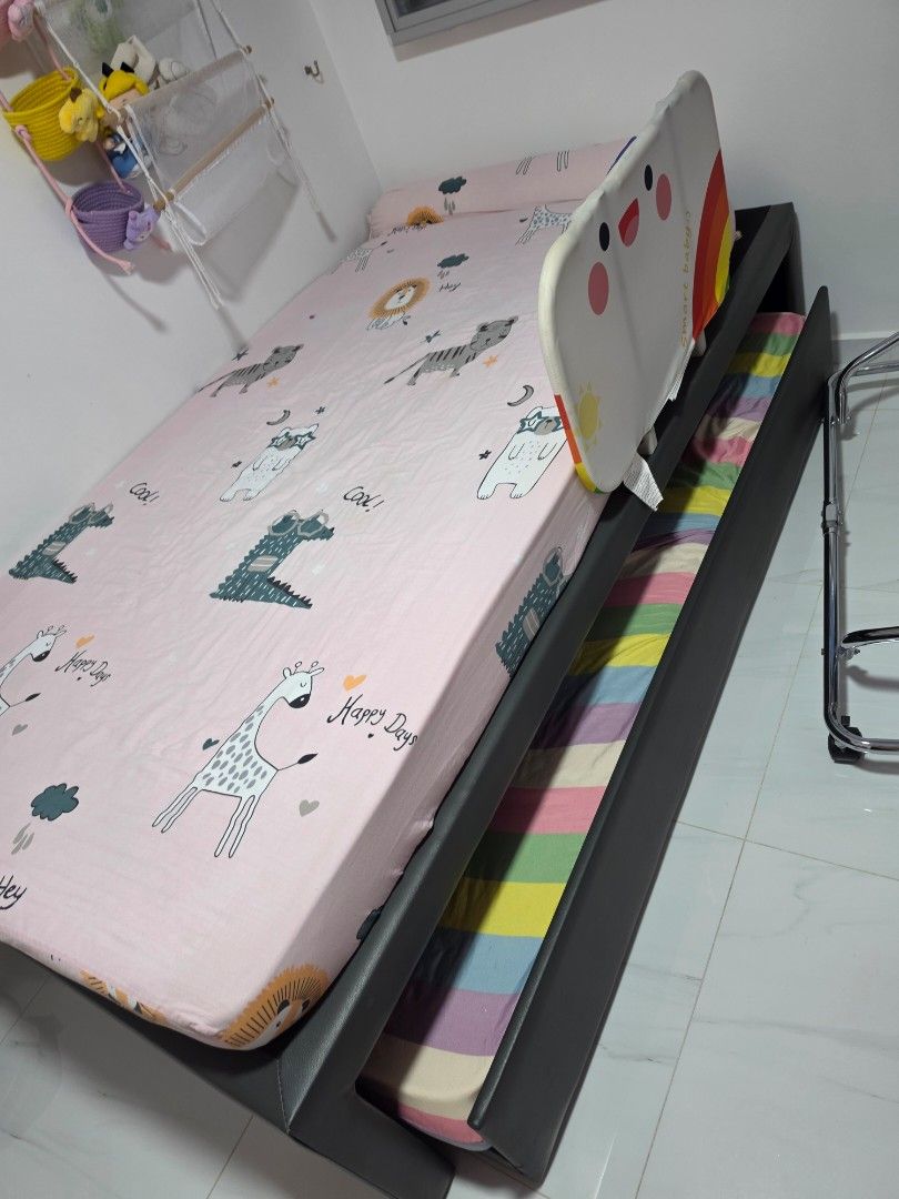 Super single pull out bed frame