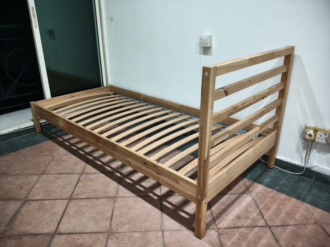 Wooden Bed Frame with Slats