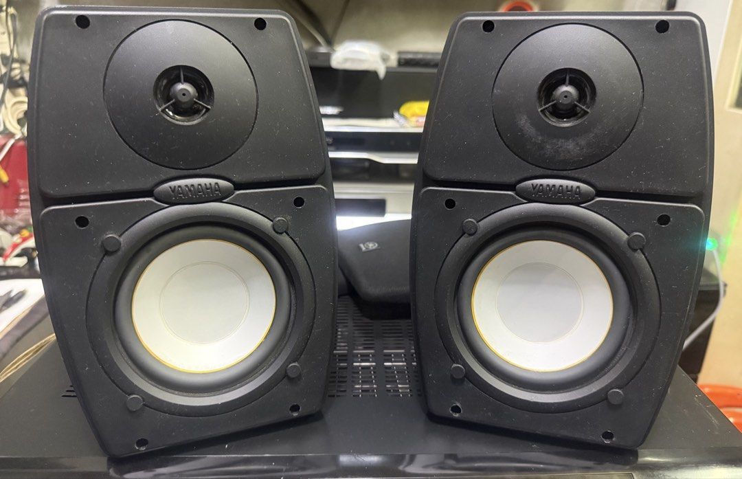 Yamaha NS-A426 Speakers (Category: Soundbars, Speakers & Amplifiers) located in Manila. Submitted by bosecube (Listing ID 1435368540, Image 3). Description: Yamaha NS-A426 satellite speakers. These compact speakers are designed for surround sound applications. They feature a 4" aluminum-cone woofer and a 1/2" dome tweeter. The speakers have a nominal impedance of 6 Ohms and a frequency response of 60 Hz - 22 kHz. They are magnetically shielded. C