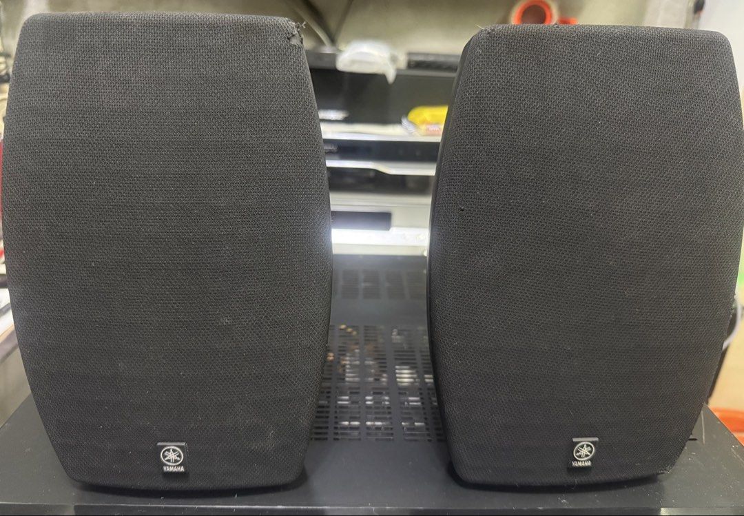 Yamaha NS-A426 Speakers (Category: Soundbars, Speakers & Amplifiers) located in Manila. Submitted by bosecube (Listing ID 1435368540, Image 1). Description: Yamaha NS-A426 satellite speakers. These compact speakers are designed for surround sound applications. They feature a 4" aluminum-cone woofer and a 1/2" dome tweeter. The speakers have a nominal impedance of 6 Ohms and a frequency response of 60 Hz - 22 kHz. They are magnetically shielded. C