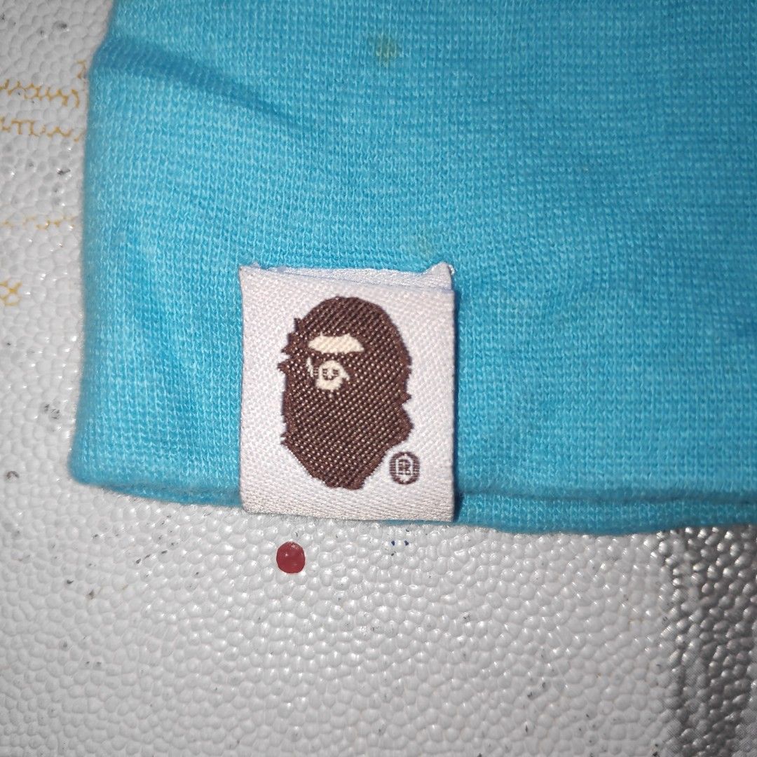 A BATHING APE BEANIE FOR 1-3YEARS OLD (Category: Babies & Kids Fashion) located in Masbate. Submitted by ydruattacks (Listing ID 1437039217, Image 3). Description: CAN FIT TO 1-3 YEARS OLD SOME WASHABLE YELLOW STAIN BLUE GREEN COLOR.