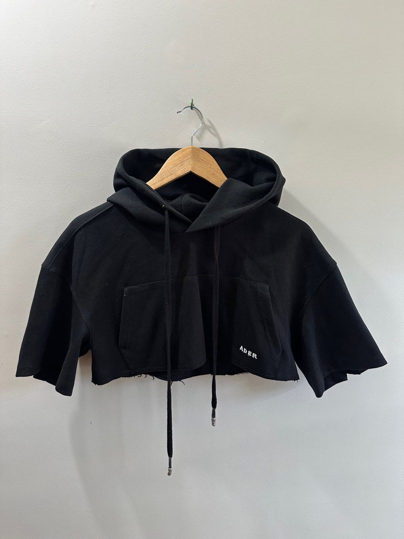 Ader Error Cropped Short Sleeve Hoodie (Category: Coats, Jackets and Outerwear) located in Baguio. Submitted by .daryl (Listing ID 1437027817, Image 3). Description: 19 width 13 length .