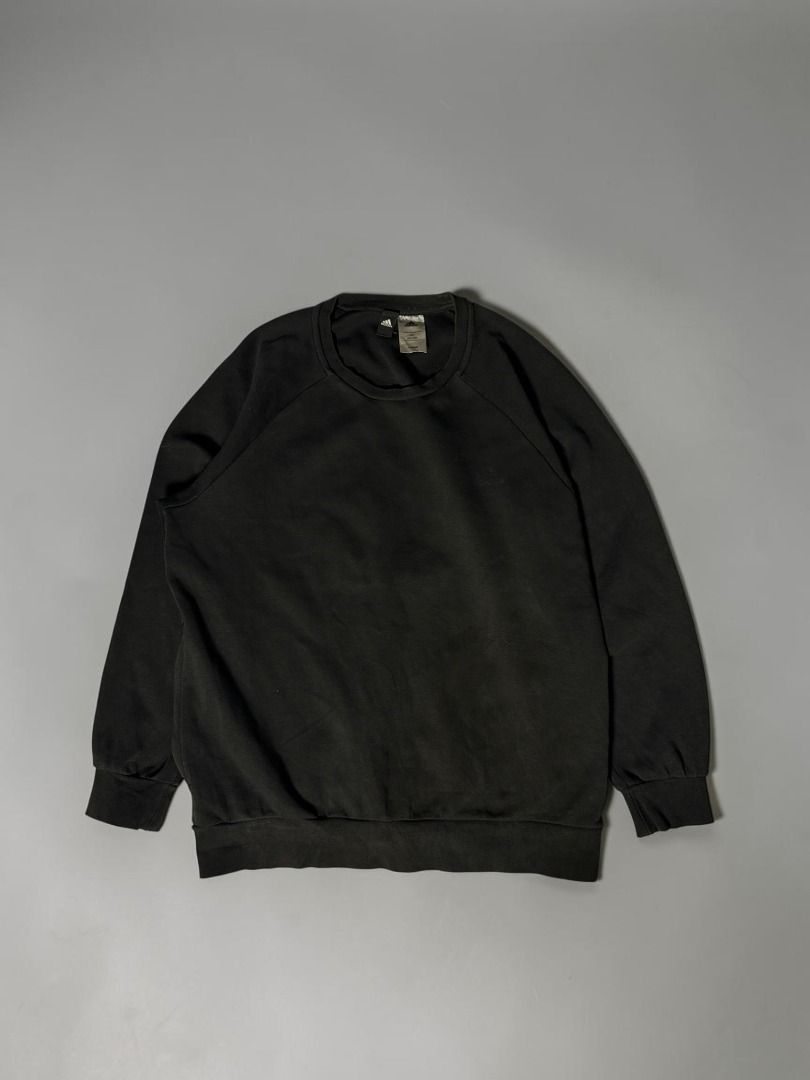 Adidas Black Sweatshirt (Category: Coats, Jackets and Outerwear) located in Manila. Submitted by playingros58430 (Listing ID 1437114741, Image 1). Description: Adidas Trefoil Crewneck Sweatshirt Good Condition Color rate: 9.2/10 Issue: slightly fade Mine: 300 Size: XL on tag fits L.
