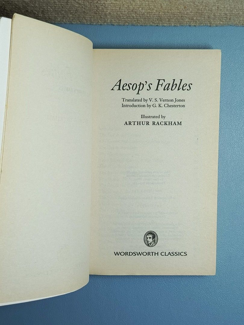 Aesop's Fables Preloved MMPB Book (Category: Storybooks) located in Cebu City. Submitted by shibarena (Listing ID 1437100789, Image 3). Description: - Aesop's Fables with illustrations by Arthur Rackham - Wordsworth Classics edition - Complete and unabridged.