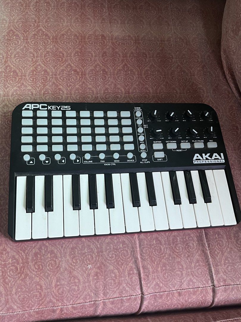 Akai APC Key 25 MIDI Controller (Category: Musical Instruments) located in Angeles City. Submitted by gabagool (Listing ID 1437067100, Image 1). Description: - Akai APC Key 25 MIDI Controller - 25-key keyboard - Grid of pads for triggering samples/clips - Knobs for controlling software parameters Unit only po Working naman.