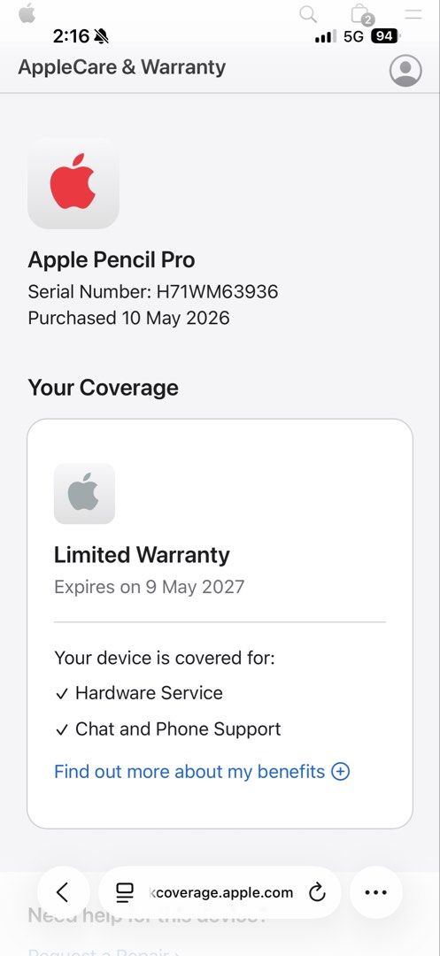 Apple Pencil Pro450250132517693444