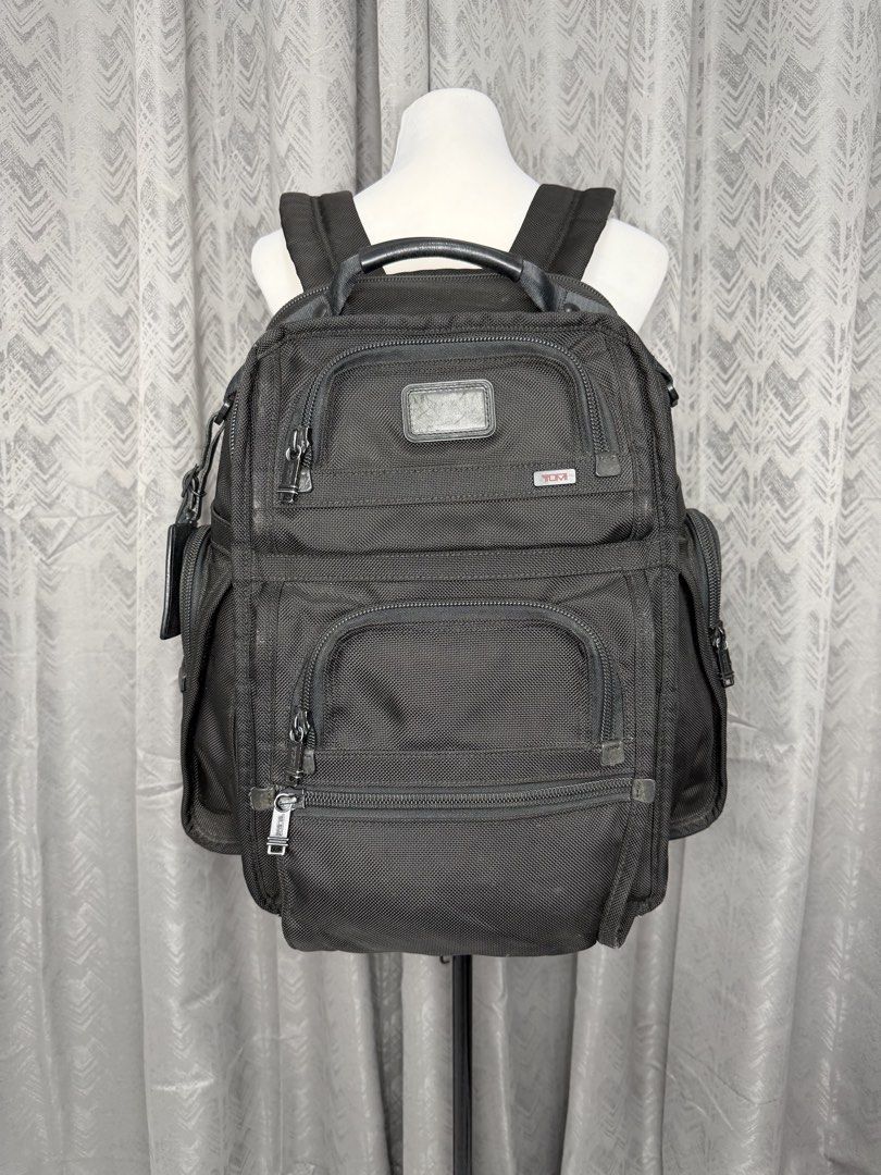 TUMI Alpha Brief Backpack (Category: Backpacks) located in Quezon City. Submitted by madame_bagelia_collection (Listing ID 1437111867, Image 1). Description: 🔸Authentic 💯 🔸Preloved 🔸Rank A - Almost New Condition 🔸Sign of usage: Zipper scratches shown on photos 🔸Has a padded laptop compartment 🔸With multiple interior & exterior pockets for organization. 🔸Adjustable straps 🔸Material: Tumi’s FTX ballistic nylon known for its durability. 🔸S
