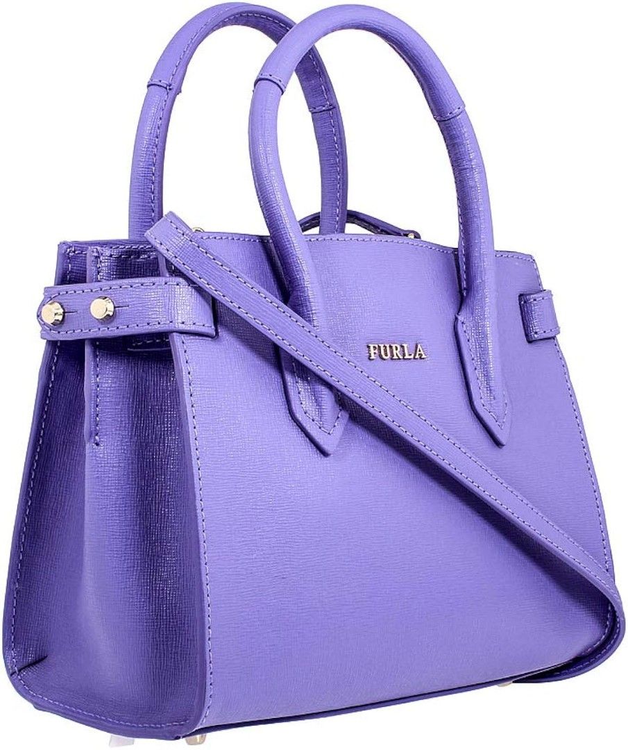Authentic Furla Bag (Category: Luxury Bags & Wallets) located in Mandaue City. Submitted by bags__lover (Listing ID 1384561574, Image 2). Description: Furla Pin Ladies Bag Features: Size: Small Hardwares: Silver Closure: Snap Color: Violet.