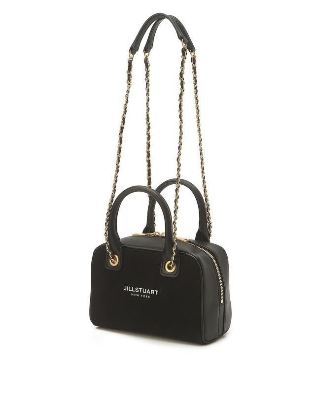 Authentic Jill Stuart Bag (Category: Luxury Bags & Wallets) located in Mandaue City. Submitted by bags__lover (Listing ID 1410794782, Image 1). Description: Jill Stuart Coco Black Bag Features: - Small size - Zip closure with gold-toned hardware - Includes dust bag and card - Canvas and leather material - Can fit Iphone pro max and medium size wallet.