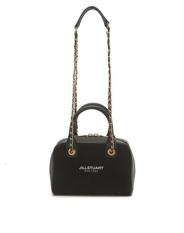 Authentic Jill Stuart Bag (Category: Luxury Bags & Wallets) located in Mandaue City. Submitted by bags__lover (Listing ID 1410794782, Image 2). Description: Jill Stuart Coco Black Bag Features: - Small size - Zip closure with gold-toned hardware - Includes dust bag and card - Canvas and leather material - Can fit Iphone pro max and medium size wallet.