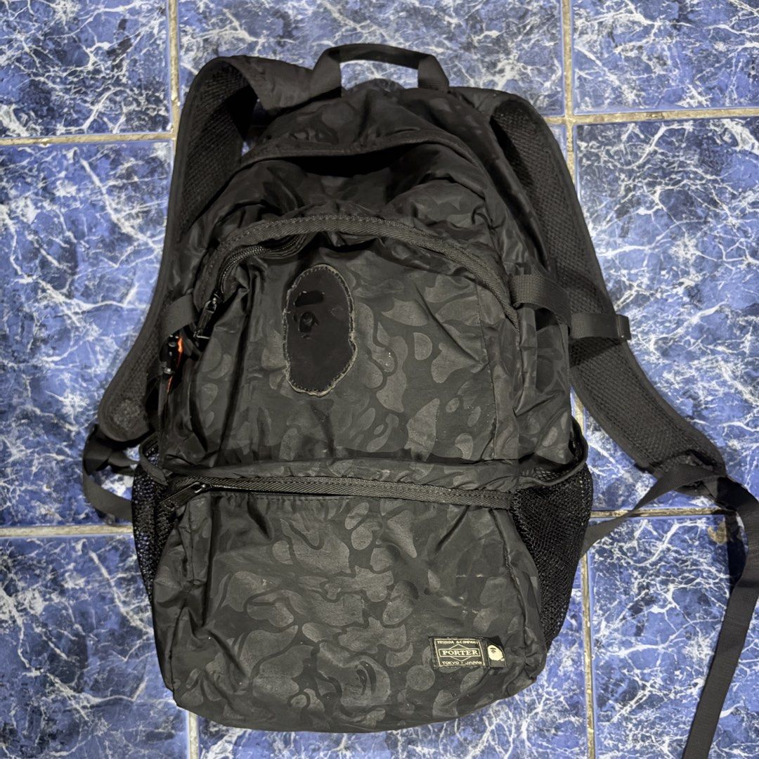 Bape x Porter Backpack (Category: Backpacks) located in Manila. Submitted by ccarchives (Listing ID 1437183437, Image 1). Description: issue: last slide.