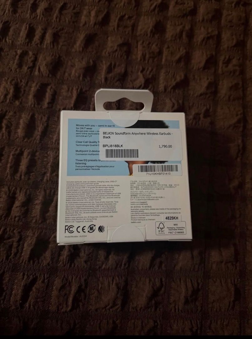 Belkin Soundform Anywhere Wireless Earbuds - Black (Category: Earphones) located in Manila. Submitted by ajderecho (Listing ID 1437043842, Image 2). Description: - Belkin Soundform Anywhere Wireless Earbuds (Black) - Clear call quality - Connects to 3 devices simultaneously - Features 3 EQ presets - Model: BPLIB18BLK - Great price!.