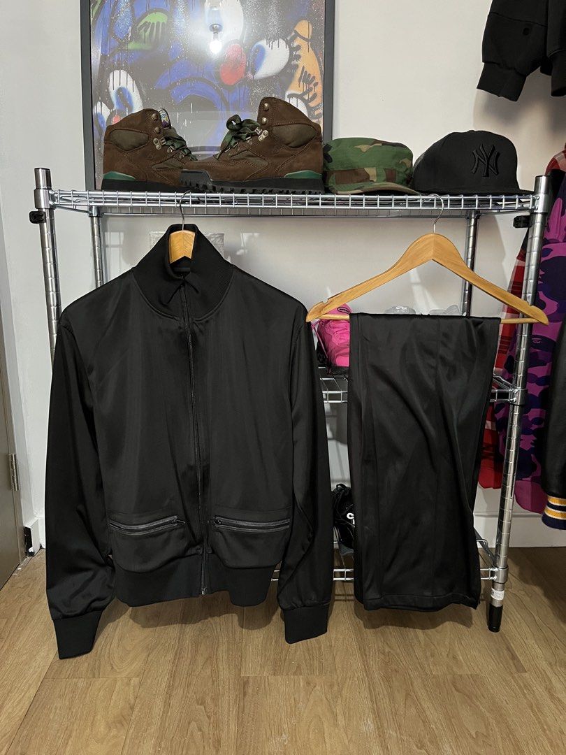 Black Tracksuit Set (Category: Sets or Coordinates) located in Pasay City. Submitted by synag (Listing ID 1437205210, Image 1). Description: International Brand Tracksuit Set Fits Size S-M Mens ₱1,500 for set.