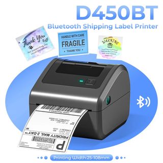 Bluetooth Thermal Label Printer D450BT Wireless Printer for Multi-Platform Compatibility Small Business Shipping Adress Solution457737663394631680