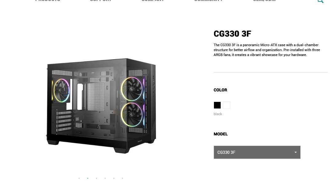 Deepcool CG330 3F PC Case - Black450239336043653120