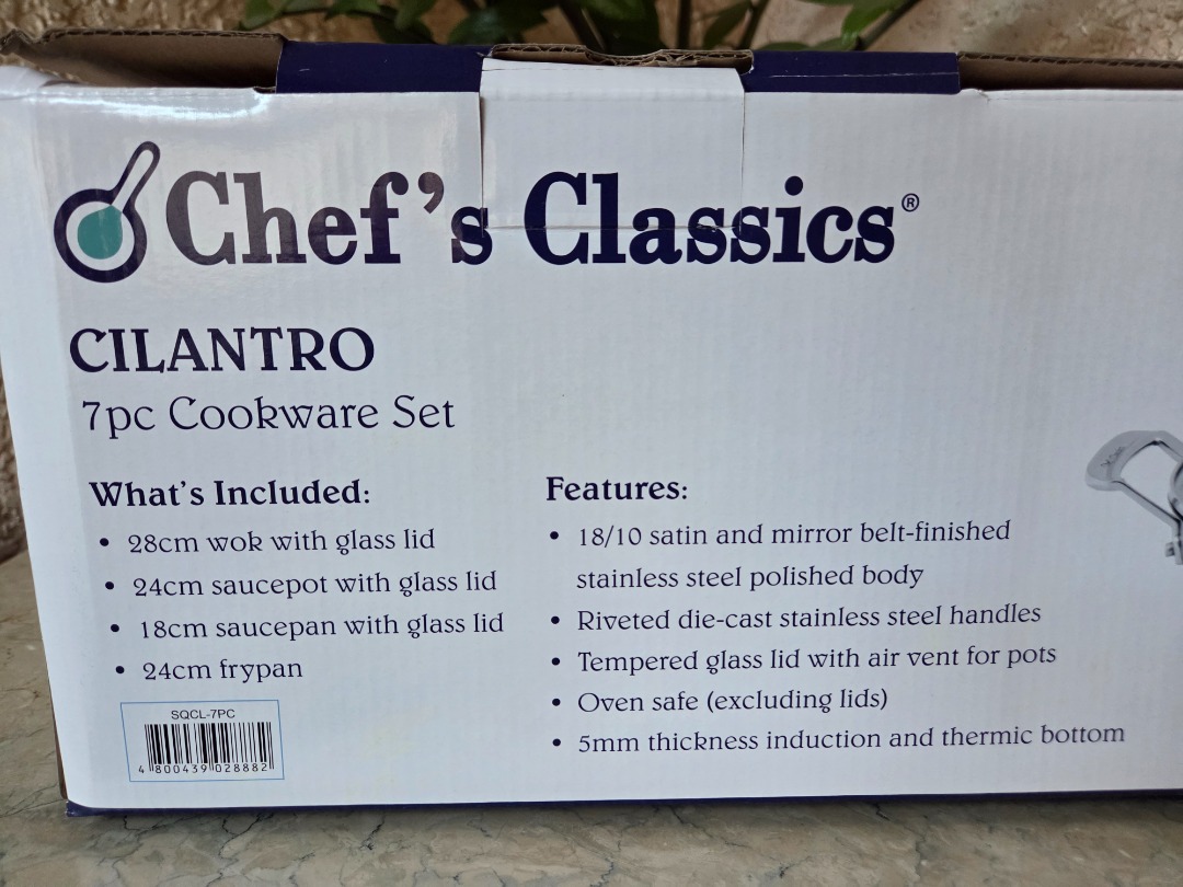 Chef's Classics Cilantro 7pc Cookware Set, Furniture & Home Living ...